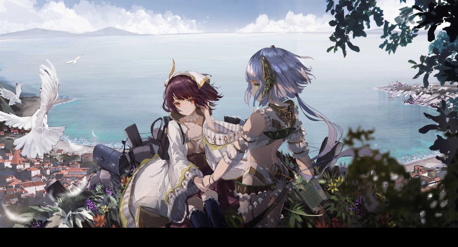 海边 海岸 海风 地平线 Atelier Lydie 和 Suelle 普拉芙妲4k动漫壁纸.jpg